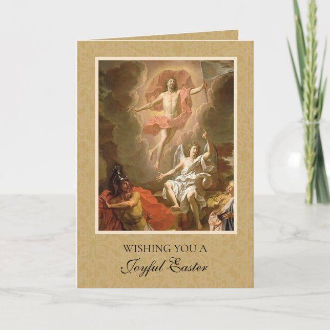 Easter Religious Resurrection Jesus Christian Holi Holiday Card (Front)