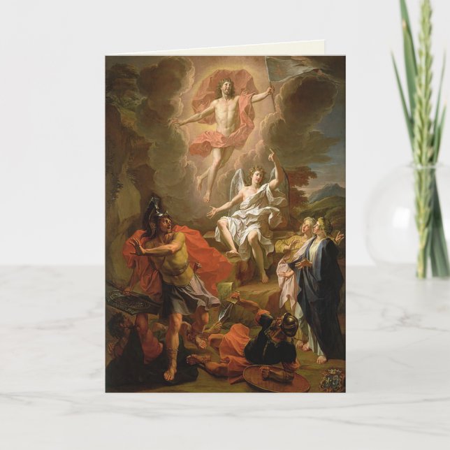 Easter Religious Resurrection Jesus Prayer Holiday Card (Front)