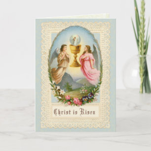 Easter Resurrection Angels Jesus Catholic Holiday Card