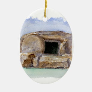 Easter Resurrection Day Empty Tomb Ceramic Ornament