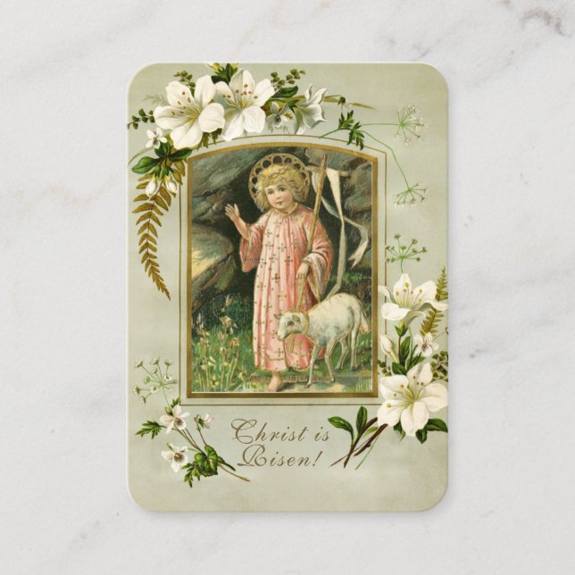 Easter Resurrection Holy Cards Paschal Prayer (Front)
