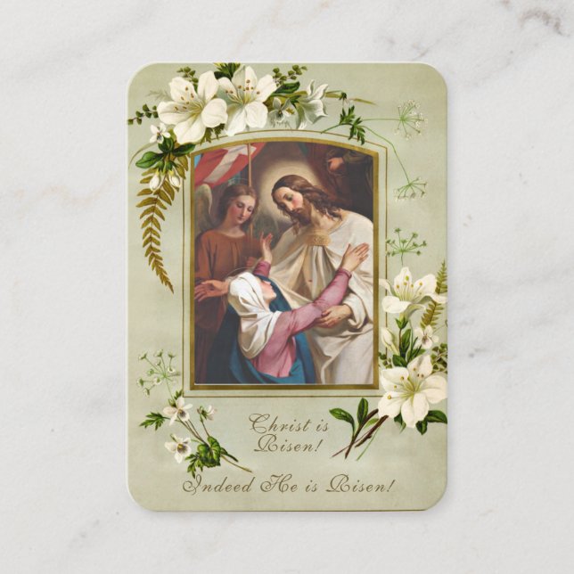 Easter Resurrection Holy Cards Paschal Prayer (Front)
