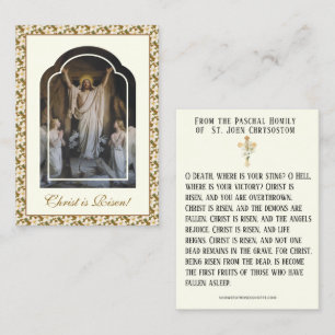 Easter Resurrection of Christ Paschal Prayer Business Card