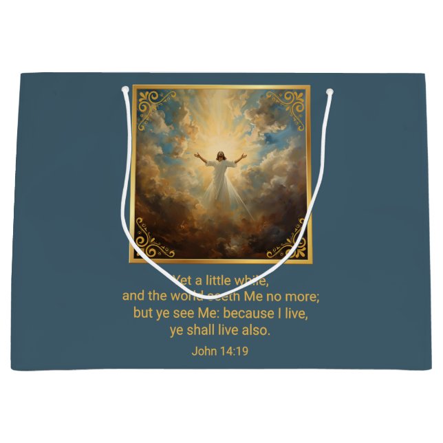 Easter Resurrection Religious  Large Gift Bag (Front)