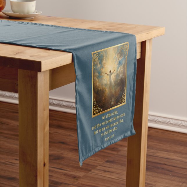 Easter Resurrection Religious Short Table Runner (In Situ)