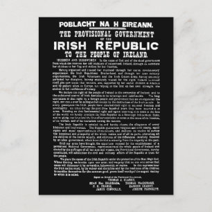 Easter Rising Proclamation of the Irish Republic Holiday Postcard
