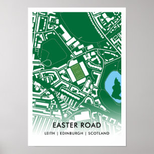 Easter Road Stadium Poster – Home of Hibernian FC,