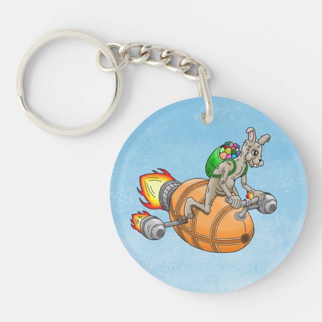 Easter Rocket Bunny Key Ring (Front)