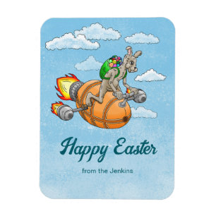 Easter Rocket Bunny Magnet