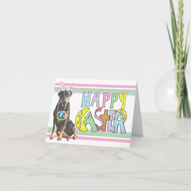 Easter Rottweiler Holiday Card (Front)