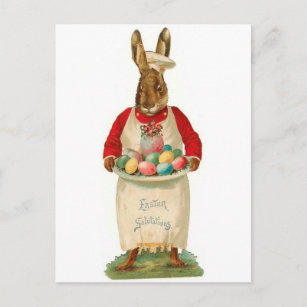 Easter Salutations Vintage Holiday Postcard