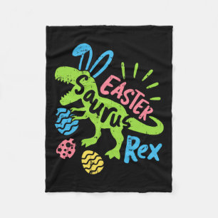 Easter Saurus Rex Bunny Dinosaur Egg Hunting Men W Fleece Blanket