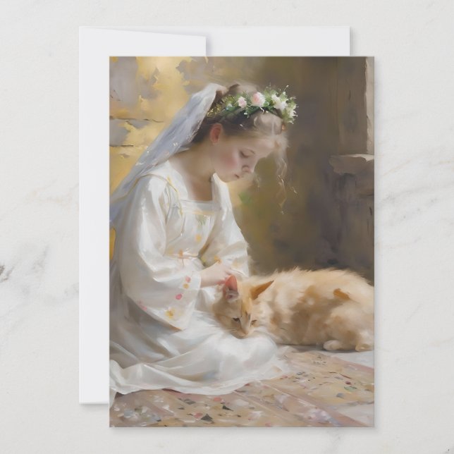 Easter Scene A - Oils Holiday Card (Front)