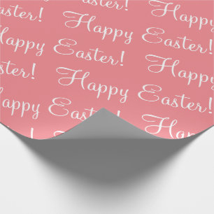 Easter Script OranGe Spring Gift Wrapping Paper