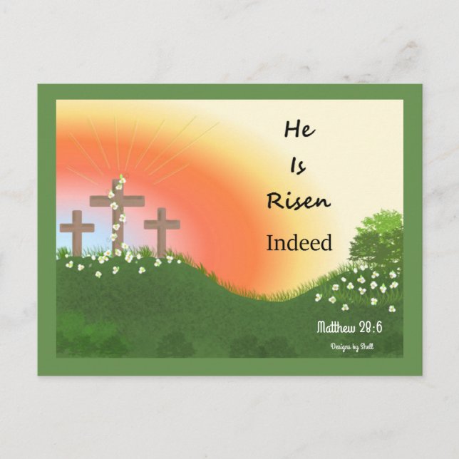 Easter Scripture Verse Holiday Postcard (Front)