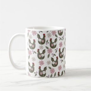 Easter seamless pattern with chicken. coffee mug