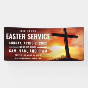 Easter Service Time Banner for Churches