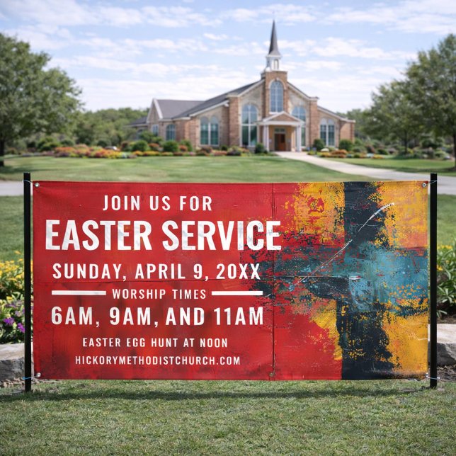Easter Service Time Banner for Churches (Creator Uploaded)