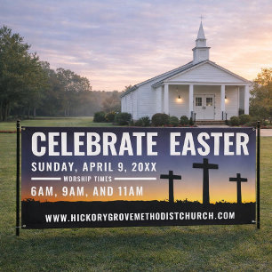 Easter Service Time Banner for Churches