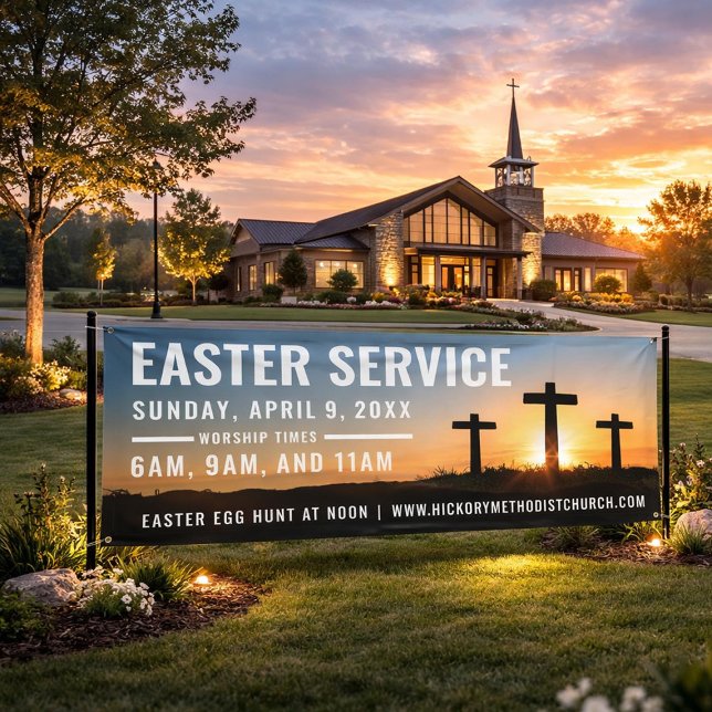Easter Service Time Banner for Churches (Creator Uploaded)