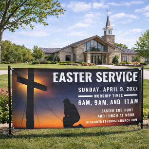 Easter Service Time Banner for Churches