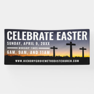 Easter Service Time Banner for Churches