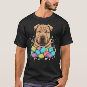 Easter Shar Pei Bunny Eggs Dog on Easter Shar Pei T-Shirt