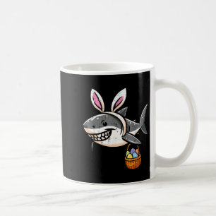 Easter shark bunny ears egg basket cute boys kids coffee mug