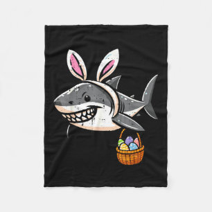 Easter shark bunny ears egg basket cute boys kids fleece blanket