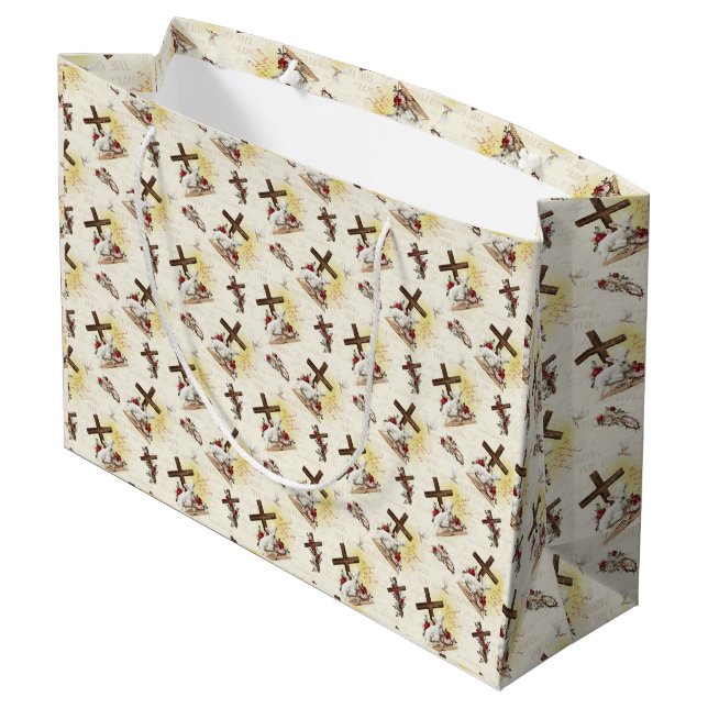 Easter Sheep Large Gift Bag (Back Angled)