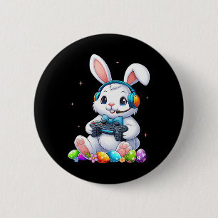 Easter Shirts Bunny Egg Funny Boys Girls Kids Game 6 Cm Round Badge