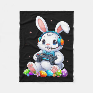 Easter Shirts Bunny Egg Funny Boys Girls Kids Game Fleece Blanket