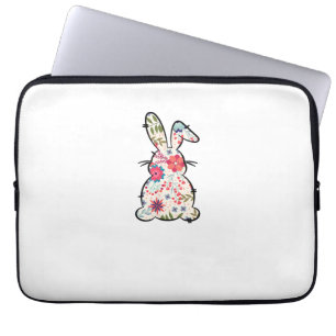 Easter Shirts for Women Spring Flowers Pattern Eas Laptop Sleeve
