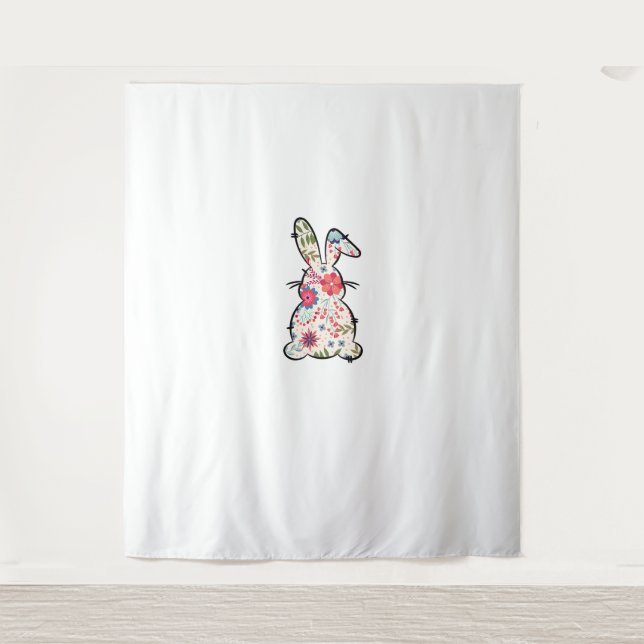 Easter Shirts for Women Spring Flowers Pattern Eas Tapestry (Front)