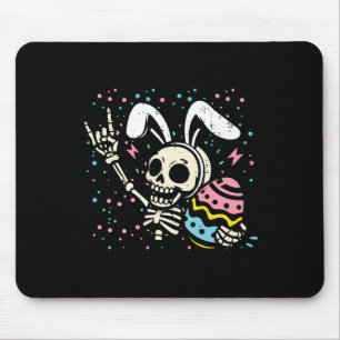 Easter Skeleton Bunny Rock Hand Egg Rocker Boys Ki Mouse Pad