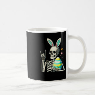 Easter Skeleton Bunny Rock Hand Rocker Boys Kids M Coffee Mug