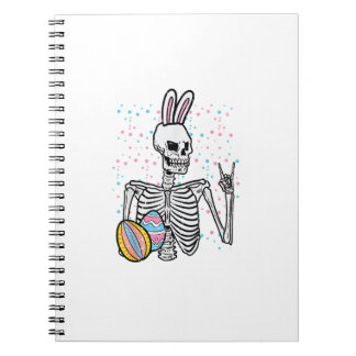 Easter Skeleton Bunny Rock Hand Rocker Boys Kids M Notebook