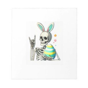 Easter Skeleton Bunny Rock Hand Rocker Boys Kids M Notepad