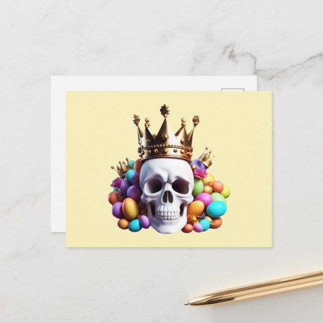 Easter Skull Postcard (Front/Back In Situ)