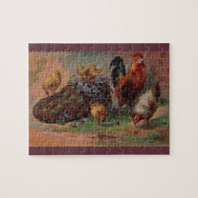 Easter Slipper and Chicks Large Piece Puzzle (Horizontal)