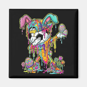 Easter Soccer Ice Cream Drip Dabbing Soccer Magnet
