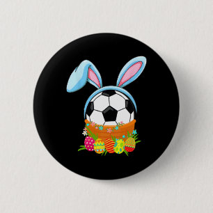 Easter Soccer Ll Easter Day Funny Easter Bunny Soc 6 Cm Round Badge