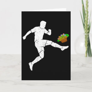 Easter Soccer Lover Bunny Head Ll Egg Hunting Spri Card