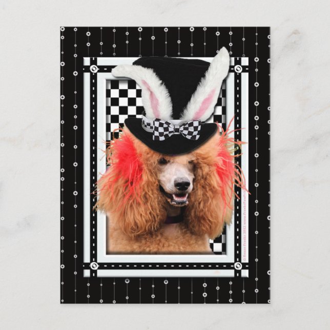 Easter - Some Bunny Loves You - Poodle - Red Holiday Postcard (Front)