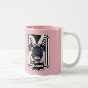 Easter - Some Bunny Loves You - Pug Two-Tone Coffee Mug