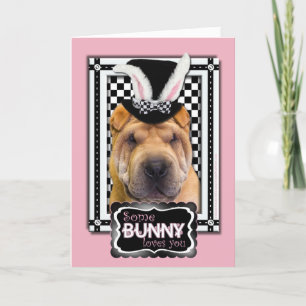 Easter - Some Bunny Loves You - Shar Pei Holiday Card