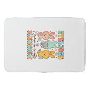 Easter Speech Therapy SLP Everyone Communicates Di Bath Mat
