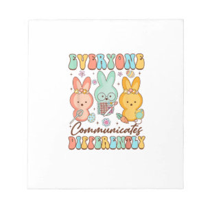 Easter Speech Therapy SLP Everyone Communicates Di Notepad
