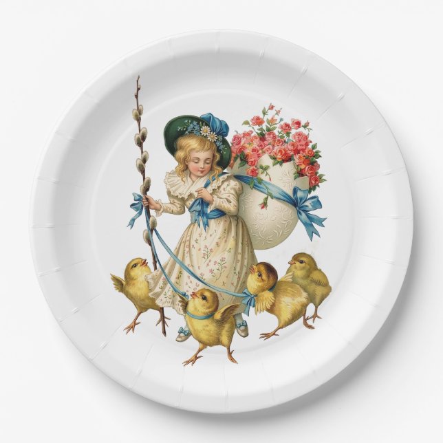Easter Splendour: Victorian Paper Plate (Front)