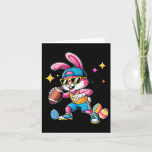 Easter Sport Happy Easter Bunny Playing Footbyll K Card